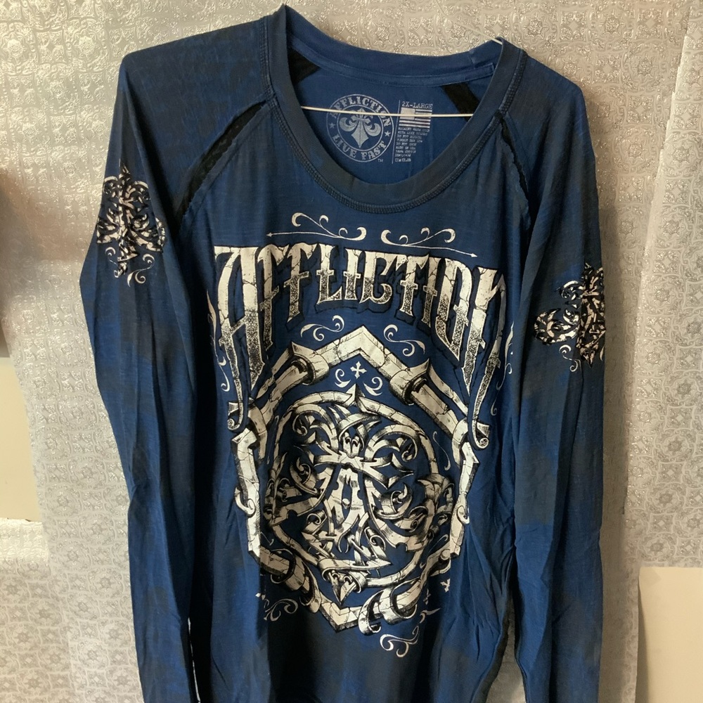 Mens Affliction Casual Long Sleeve Shirt